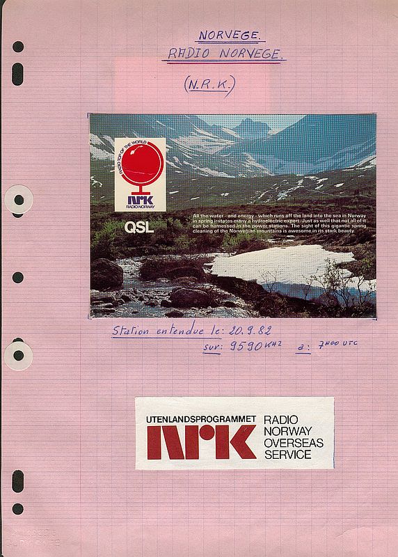 Qsl r norvege 1982