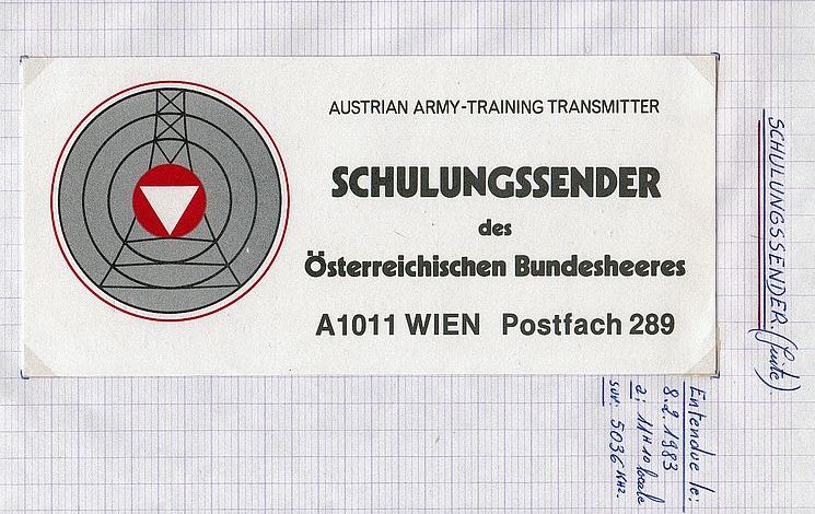 Qsl schulungssender autrichien 1983 copie